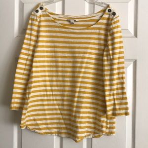Boat neck 3/4 length sleeve shirt